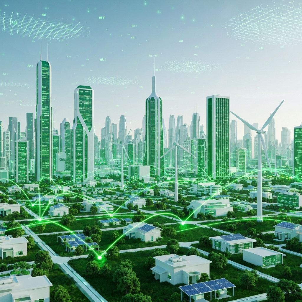 Futuristic smart energy city